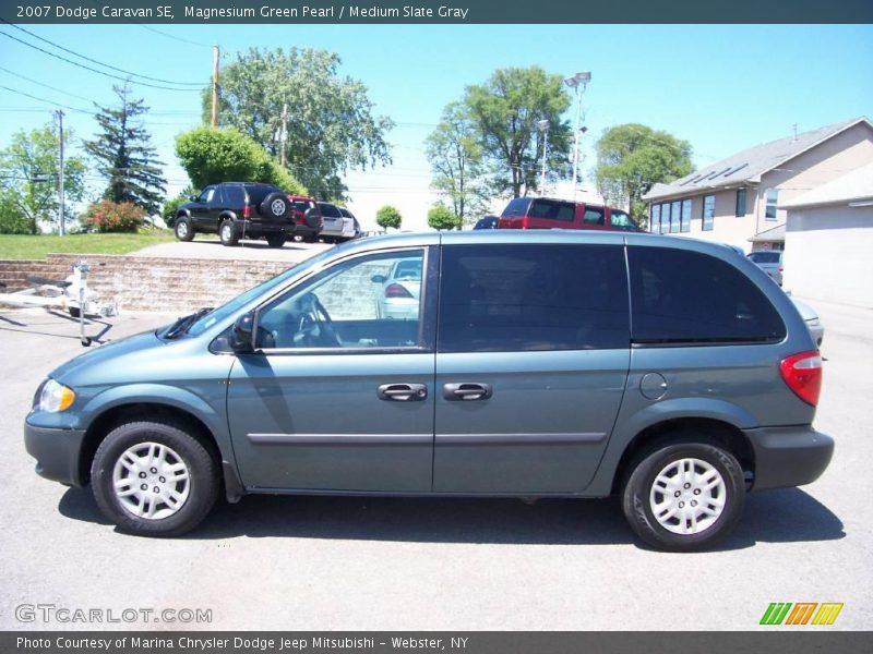 Magnesium Green Pearl / Medium Slate Gray 2007 Dodge Caravan SE