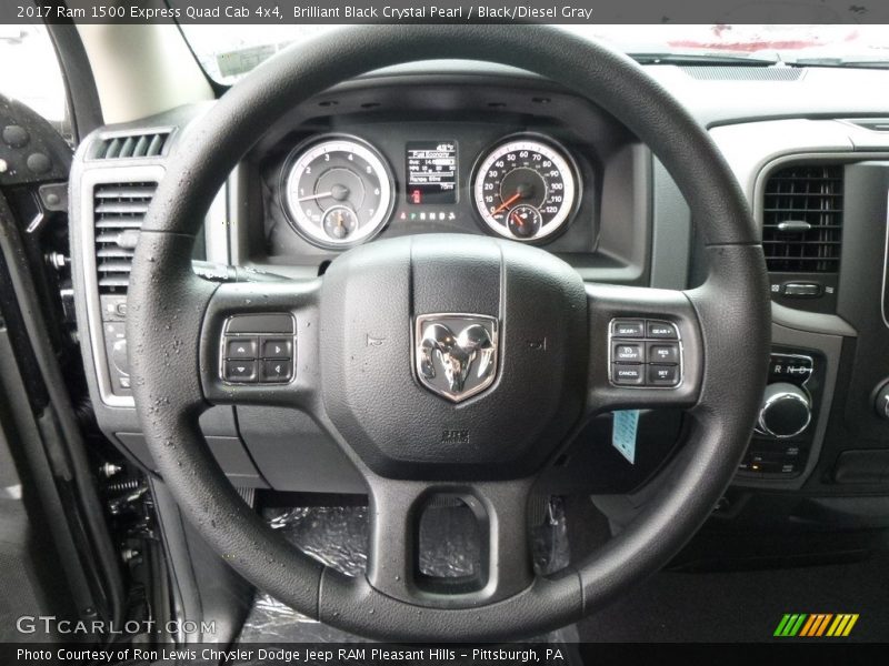 Brilliant Black Crystal Pearl / Black/Diesel Gray 2017 Ram 1500 Express Quad Cab 4x4