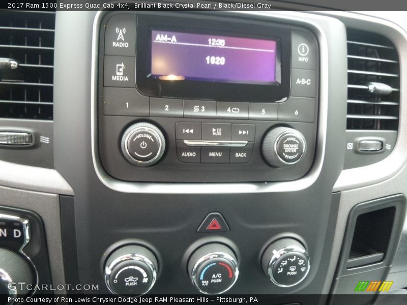 Brilliant Black Crystal Pearl / Black/Diesel Gray 2017 Ram 1500 Express Quad Cab 4x4