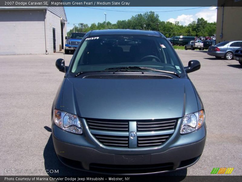 Magnesium Green Pearl / Medium Slate Gray 2007 Dodge Caravan SE