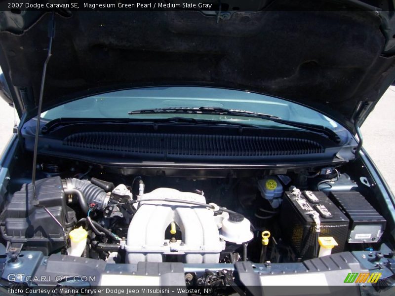 Magnesium Green Pearl / Medium Slate Gray 2007 Dodge Caravan SE