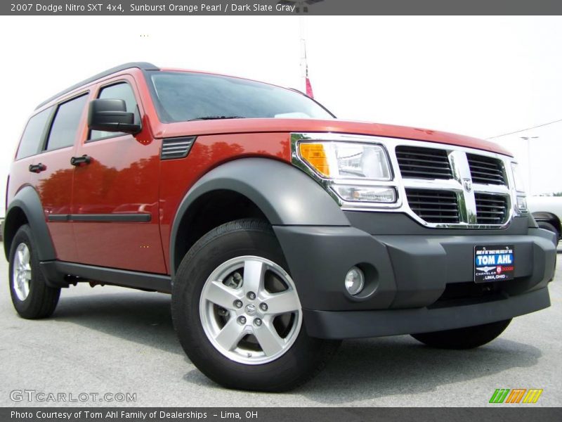 Sunburst Orange Pearl / Dark Slate Gray 2007 Dodge Nitro SXT 4x4