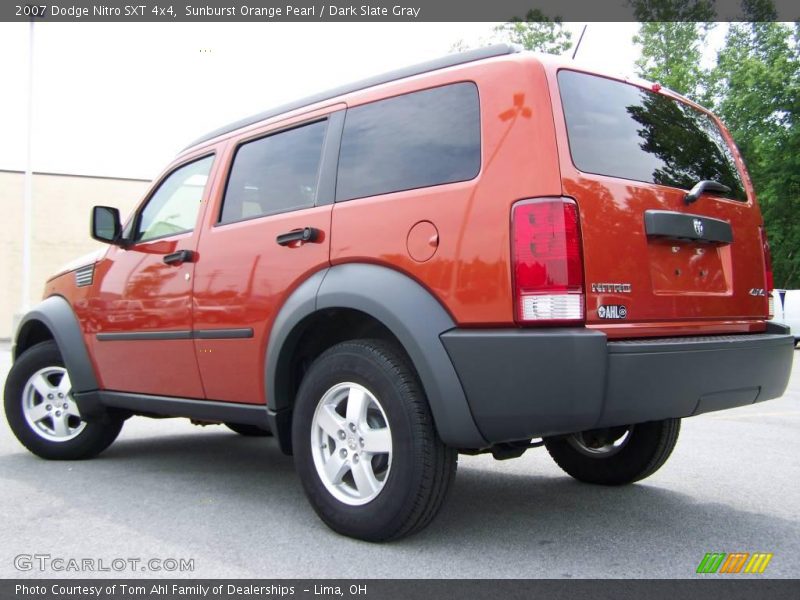 Sunburst Orange Pearl / Dark Slate Gray 2007 Dodge Nitro SXT 4x4