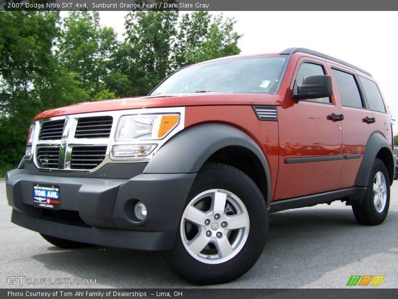 Sunburst Orange Pearl / Dark Slate Gray 2007 Dodge Nitro SXT 4x4