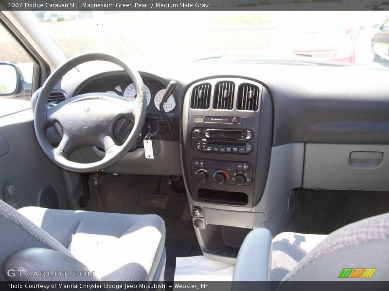 Magnesium Green Pearl / Medium Slate Gray 2007 Dodge Caravan SE