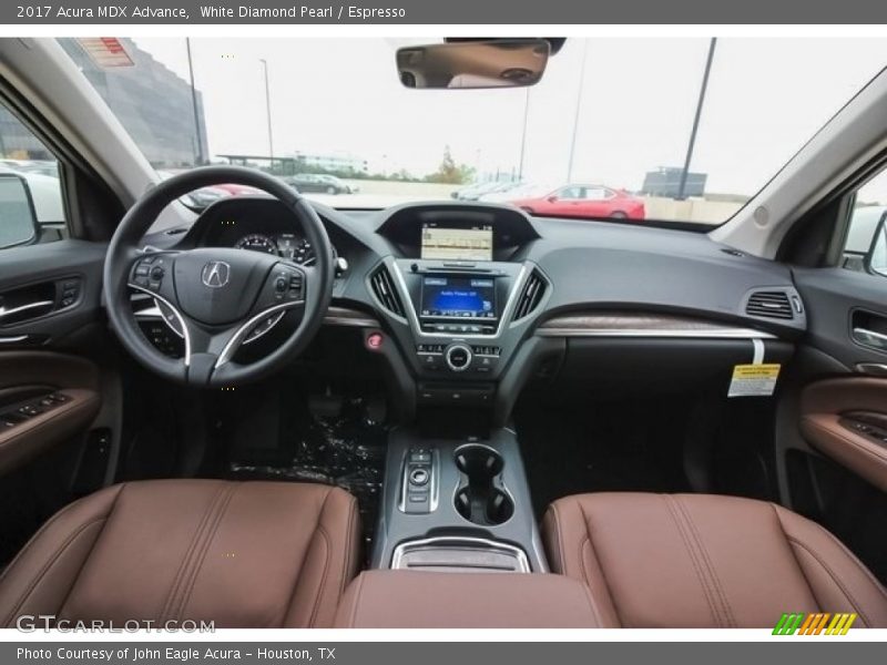 White Diamond Pearl / Espresso 2017 Acura MDX Advance