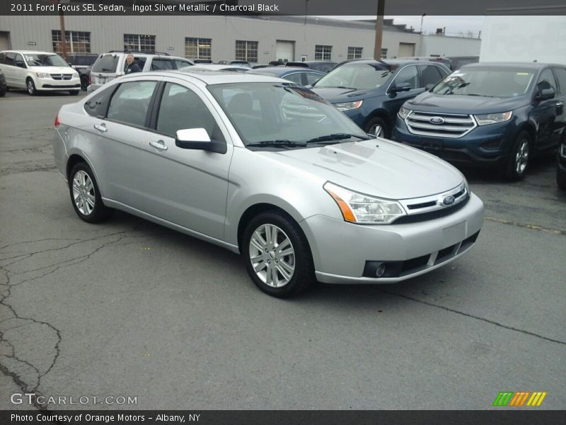 Ingot Silver Metallic / Charcoal Black 2011 Ford Focus SEL Sedan