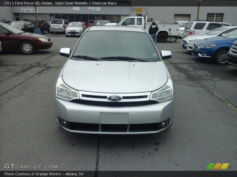 Ingot Silver Metallic / Charcoal Black 2011 Ford Focus SEL Sedan