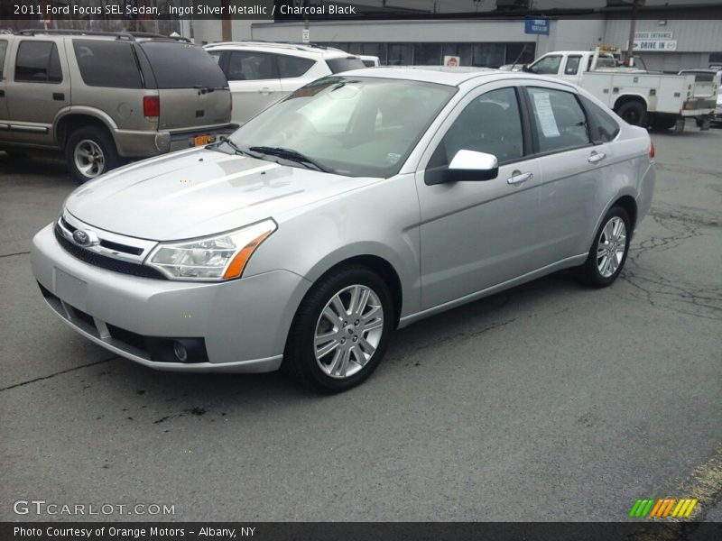 Ingot Silver Metallic / Charcoal Black 2011 Ford Focus SEL Sedan