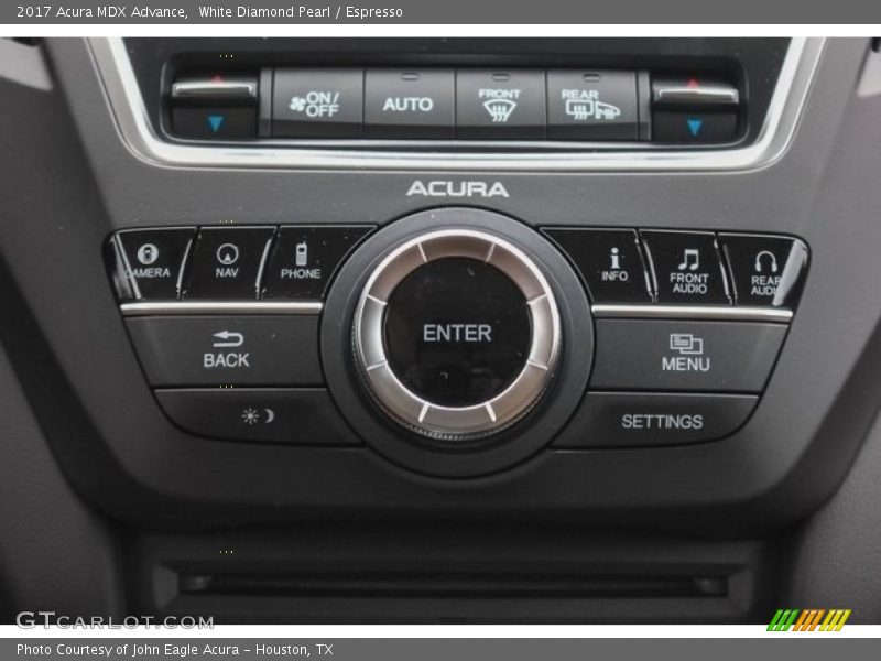 White Diamond Pearl / Espresso 2017 Acura MDX Advance