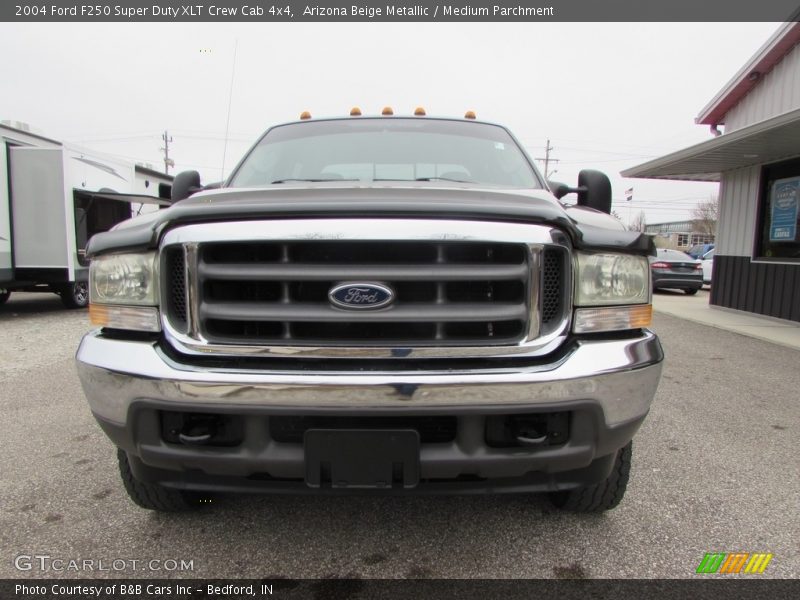 Arizona Beige Metallic / Medium Parchment 2004 Ford F250 Super Duty XLT Crew Cab 4x4