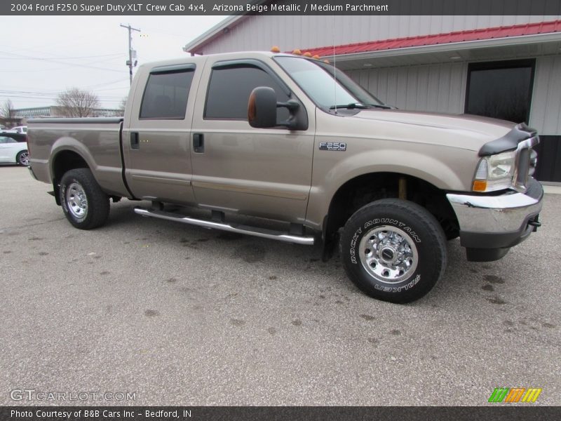 Arizona Beige Metallic / Medium Parchment 2004 Ford F250 Super Duty XLT Crew Cab 4x4