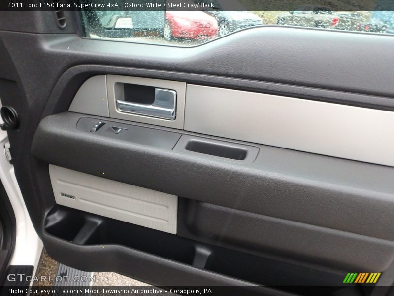 Oxford White / Steel Gray/Black 2011 Ford F150 Lariat SuperCrew 4x4