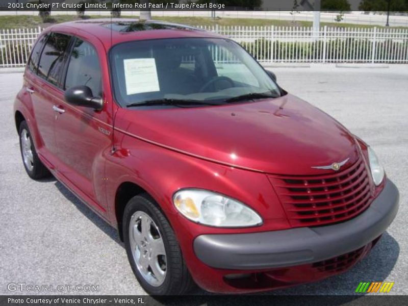 Inferno Red Pearl / Taupe/Pearl Beige 2001 Chrysler PT Cruiser Limited