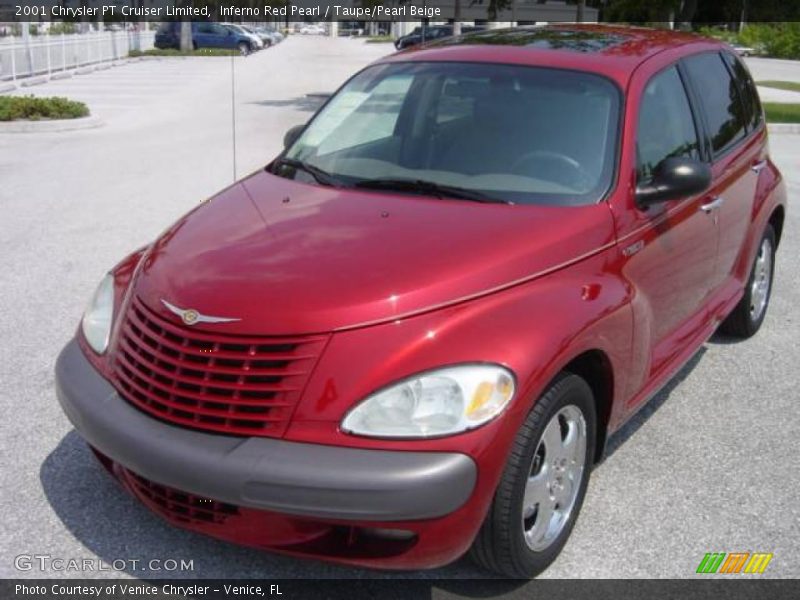 Inferno Red Pearl / Taupe/Pearl Beige 2001 Chrysler PT Cruiser Limited