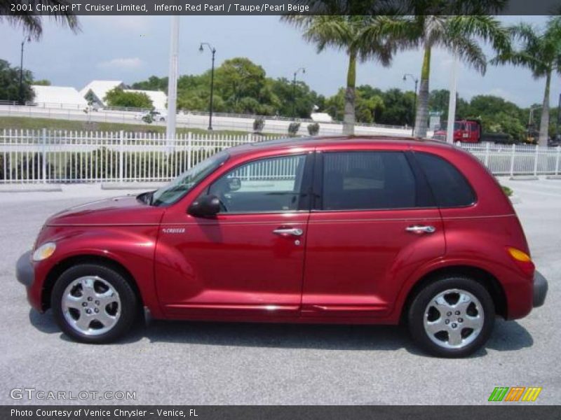 Inferno Red Pearl / Taupe/Pearl Beige 2001 Chrysler PT Cruiser Limited