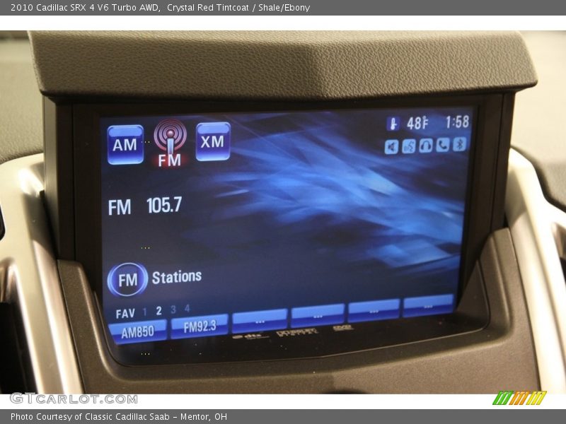 Crystal Red Tintcoat / Shale/Ebony 2010 Cadillac SRX 4 V6 Turbo AWD
