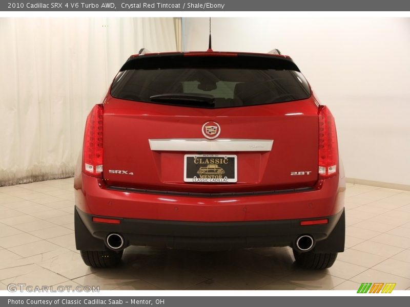 Crystal Red Tintcoat / Shale/Ebony 2010 Cadillac SRX 4 V6 Turbo AWD