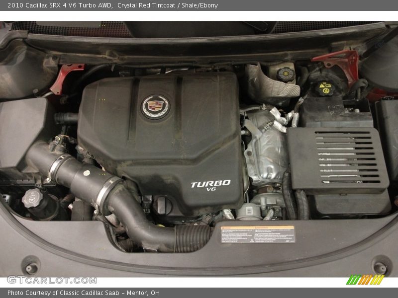 Crystal Red Tintcoat / Shale/Ebony 2010 Cadillac SRX 4 V6 Turbo AWD
