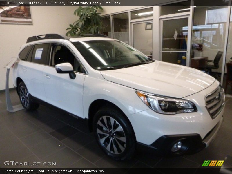 Crystal White Pearl / Slate Black 2017 Subaru Outback 3.6R Limited