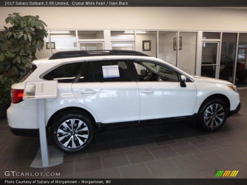 Crystal White Pearl / Slate Black 2017 Subaru Outback 3.6R Limited