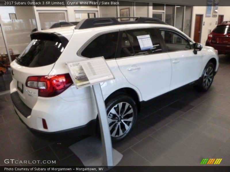 Crystal White Pearl / Slate Black 2017 Subaru Outback 3.6R Limited