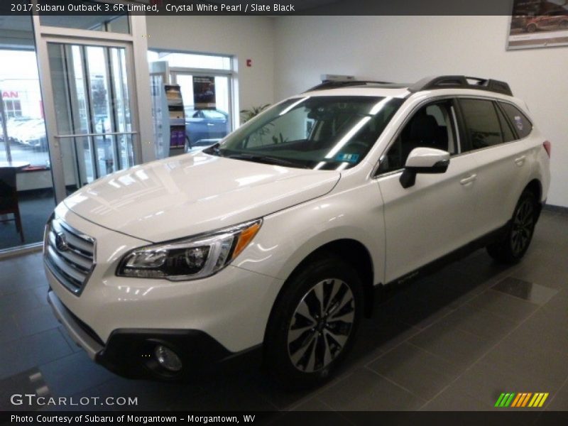 Crystal White Pearl / Slate Black 2017 Subaru Outback 3.6R Limited