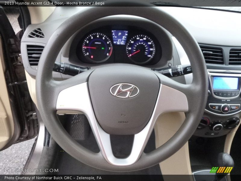 Mocha Bronze / Beige 2013 Hyundai Accent GLS 4 Door