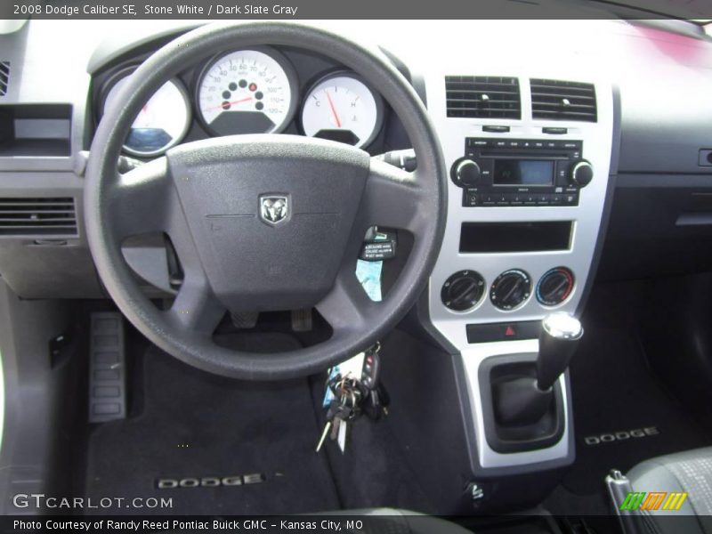Stone White / Dark Slate Gray 2008 Dodge Caliber SE