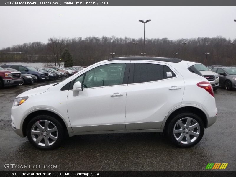 White Frost Tricoat / Shale 2017 Buick Encore Essence AWD