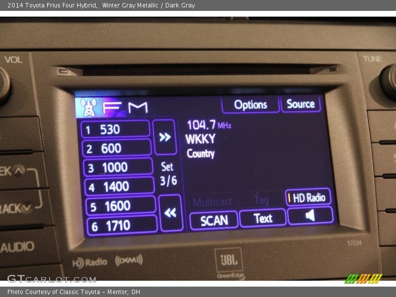 Winter Gray Metallic / Dark Gray 2014 Toyota Prius Four Hybrid