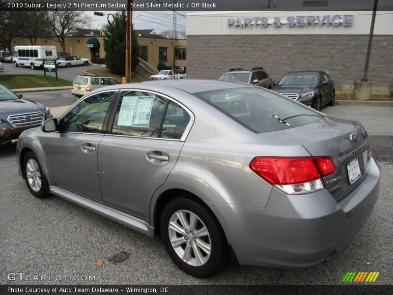 Steel Silver Metallic / Off Black 2010 Subaru Legacy 2.5i Premium Sedan