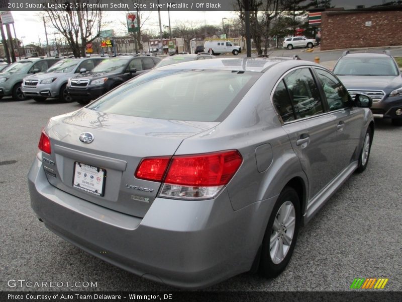 Steel Silver Metallic / Off Black 2010 Subaru Legacy 2.5i Premium Sedan