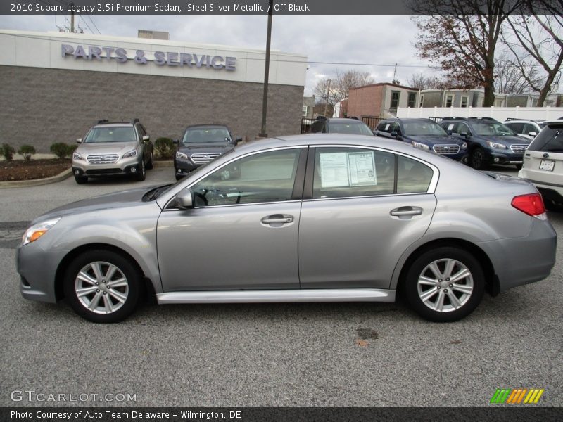 Steel Silver Metallic / Off Black 2010 Subaru Legacy 2.5i Premium Sedan