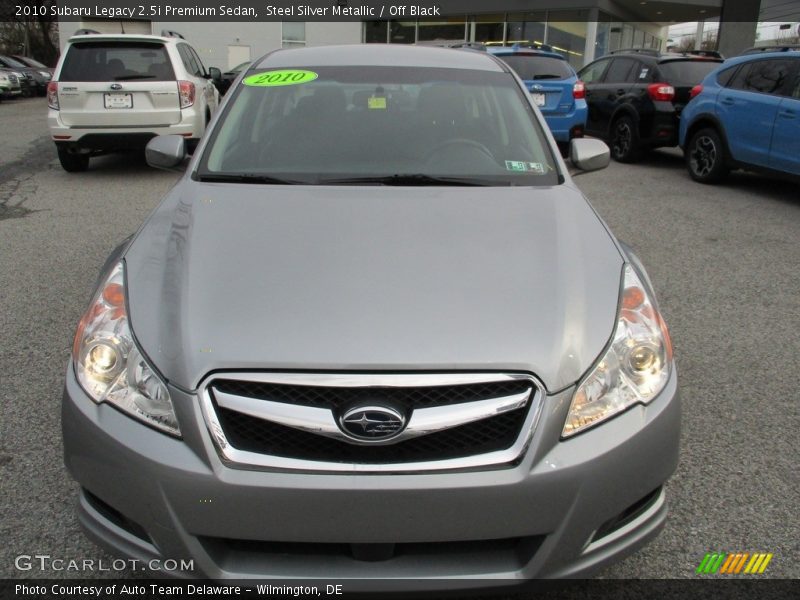 Steel Silver Metallic / Off Black 2010 Subaru Legacy 2.5i Premium Sedan