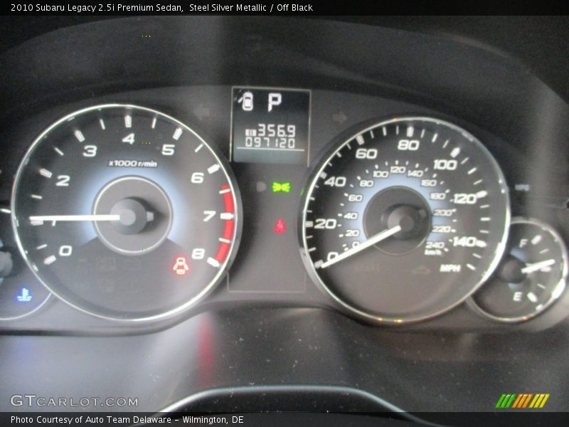 Steel Silver Metallic / Off Black 2010 Subaru Legacy 2.5i Premium Sedan
