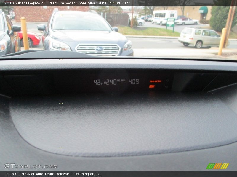 Steel Silver Metallic / Off Black 2010 Subaru Legacy 2.5i Premium Sedan