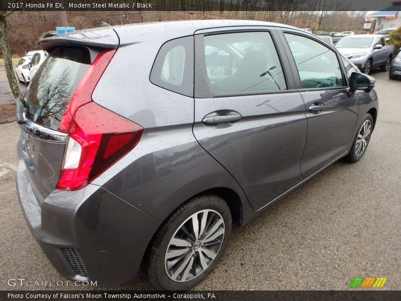 Modern Steel Metallic / Black 2017 Honda Fit EX