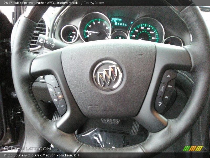 Iridium Metallic / Ebony/Ebony 2017 Buick Enclave Leather AWD