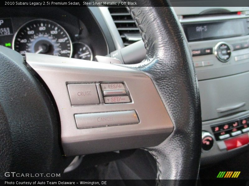 Steel Silver Metallic / Off Black 2010 Subaru Legacy 2.5i Premium Sedan