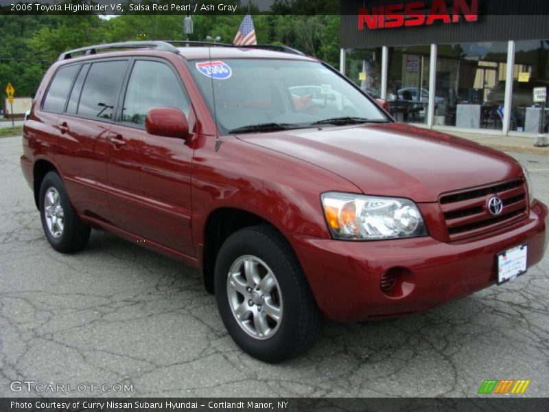 Salsa Red Pearl / Ash Gray 2006 Toyota Highlander V6