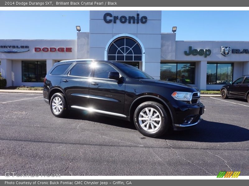 Brilliant Black Crystal Pearl / Black 2014 Dodge Durango SXT