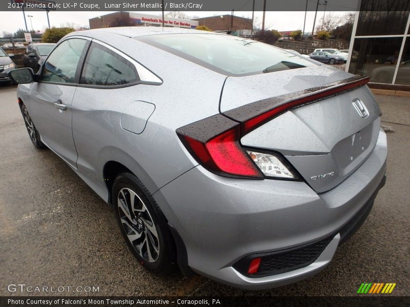 Lunar Silver Metallic / Black/Gray 2017 Honda Civic LX-P Coupe