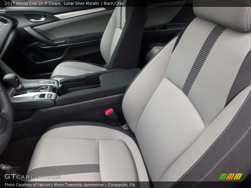 Lunar Silver Metallic / Black/Gray 2017 Honda Civic LX-P Coupe