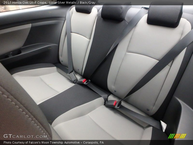 Lunar Silver Metallic / Black/Gray 2017 Honda Civic LX-P Coupe