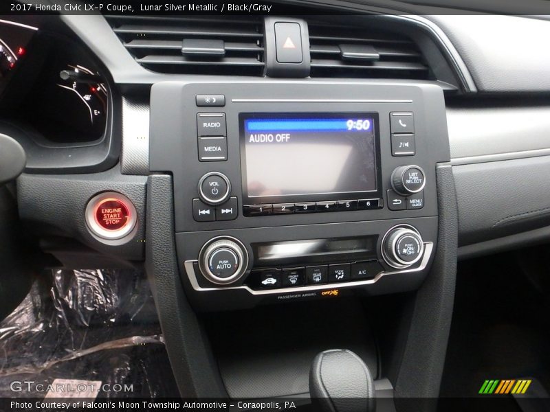 Lunar Silver Metallic / Black/Gray 2017 Honda Civic LX-P Coupe