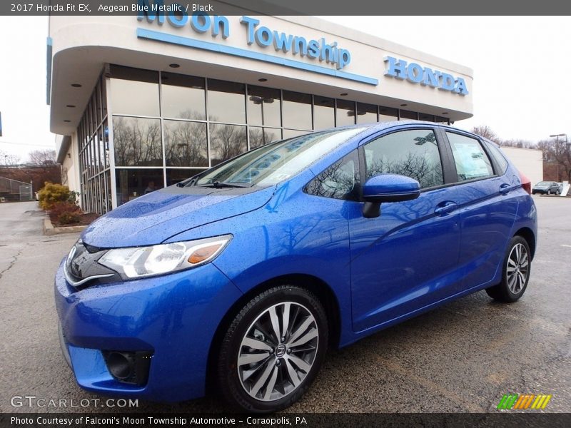 Aegean Blue Metallic / Black 2017 Honda Fit EX