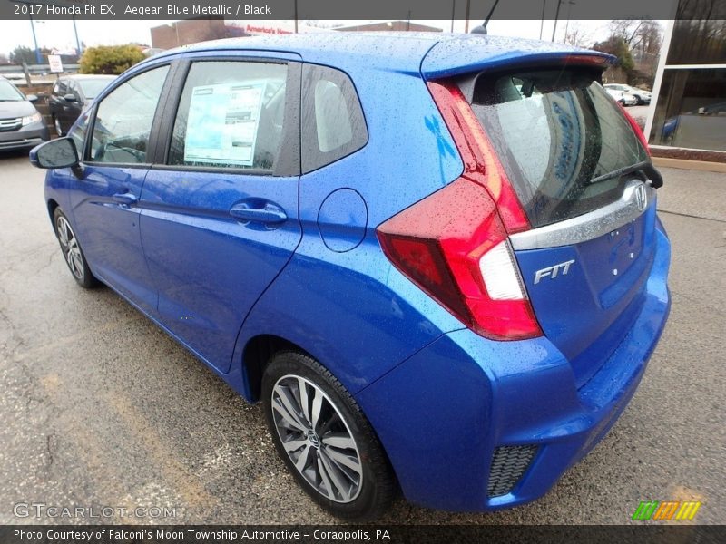 Aegean Blue Metallic / Black 2017 Honda Fit EX