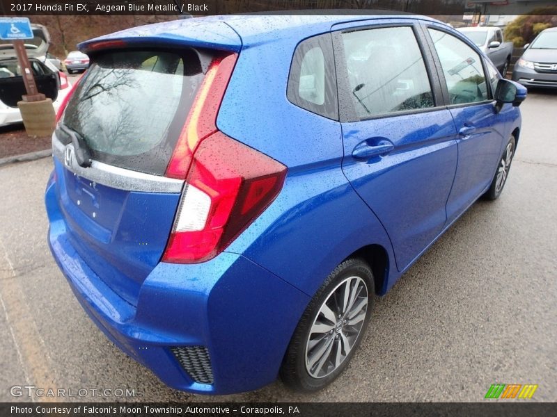 Aegean Blue Metallic / Black 2017 Honda Fit EX