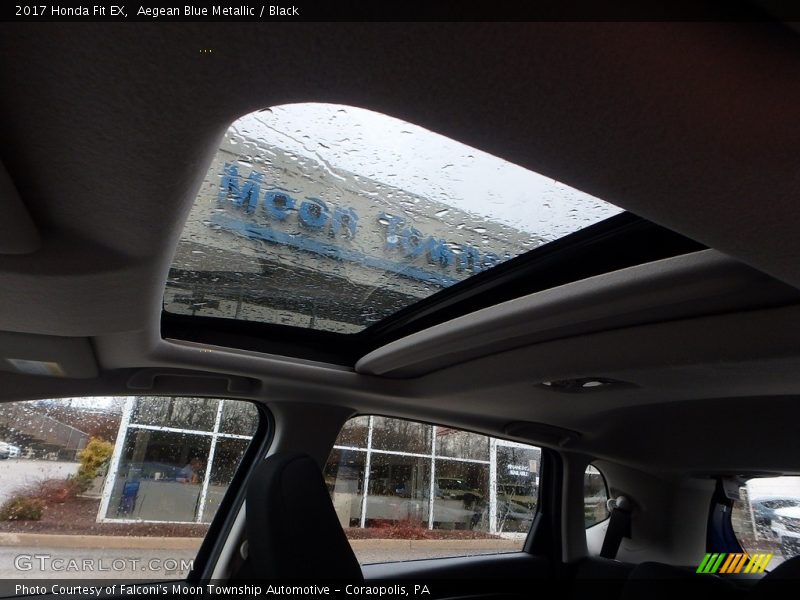 Aegean Blue Metallic / Black 2017 Honda Fit EX